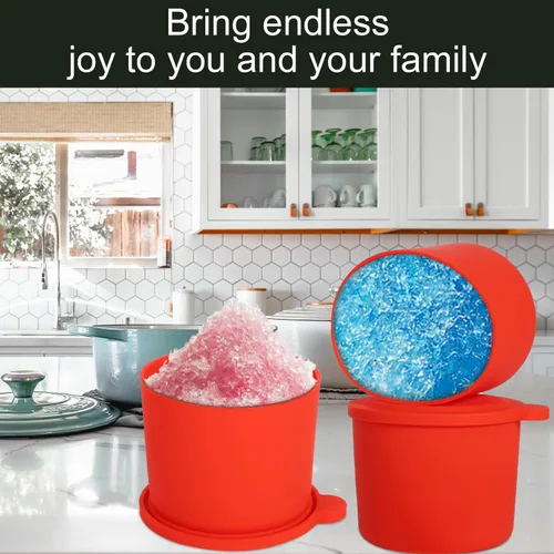 Vista 7 de 4 piezas de hielo para Kitchenaid con tapas, accesorios reutilizables de silicona para máquina de hacer hielo compatibles con la afeitadora de hielo