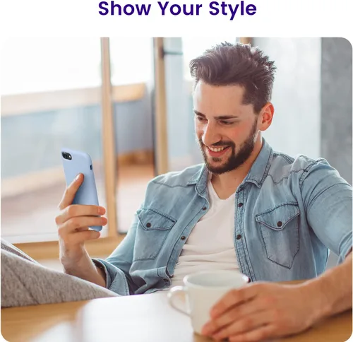 Vista 4 de OTOFLY - Funda para iPhone 8, iPhone 7, serie suave y sedosa, calidad prémium, botones de silicona suave, funda protectora compatible con iPhone 7