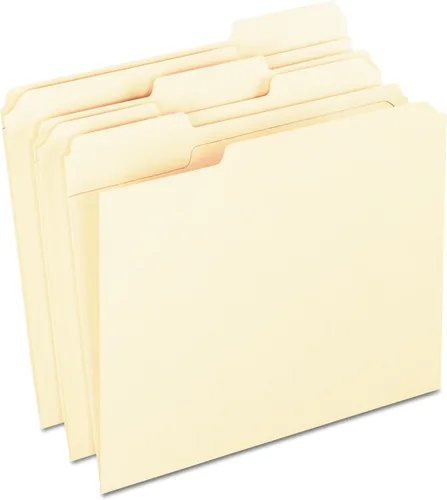 Vista 2 de Pendaflex Carpetas de archivos reforzadas, tamaño carta, Manila, corte de 1/3, 100 por caja y carpetas de archivos colgantes, tamaño carta, verde