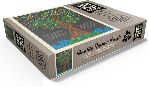 Vista 3 de MyPuzzle Árbol de la Vida, Póster Vintage – Rompecabezas de 100 piezas premium para adultos