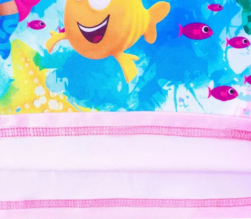 Vista 8 de Vestido de dibujos animados de burbujas para niñas pequeñas vestidos con estampado Guppy para niños vestido camisero de 3 a 6 años