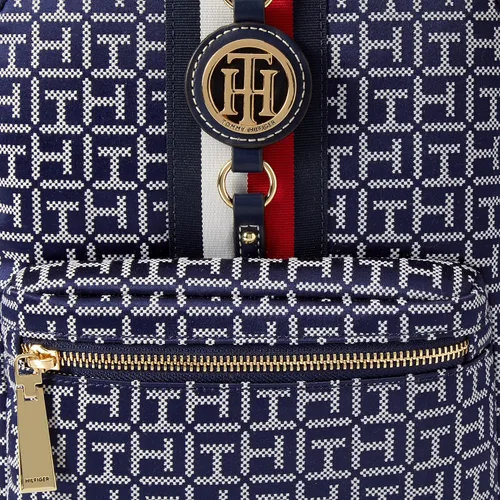 Vista 3 de Tommy Hilfiger Jaden Plus - Mochila para mujer, Azul marinoBlanco, Tamaño único