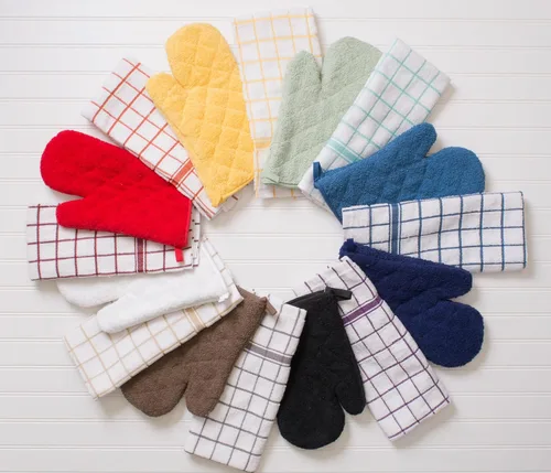 Vista 7 de Paños de cocina 100 % de algodón rizado DII, se pueden lavar a máquina, ultra absorbentes, básicos todos los días de 12 x 12 pulgadas, diseño