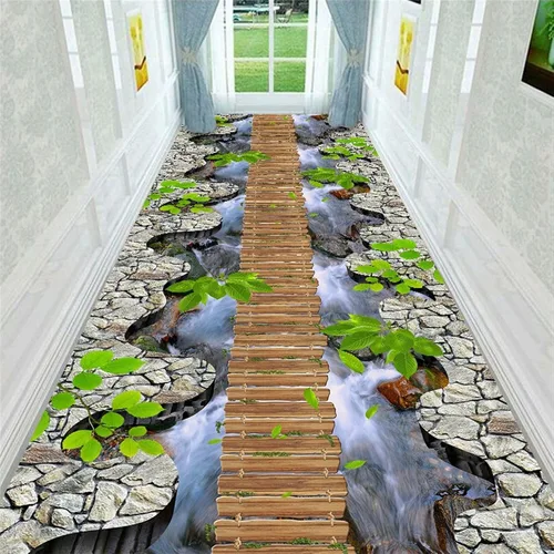 Vista 17 de Alfombra de pasillo de arco iris, 1.3 x 7 pies, alfombra de pasillo de abstracción interior, alfombra de pasillo para sala de estar para pasarela 10