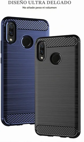 Vista 8 de Asuwish Funda de teléfono para Huawei Y9 2019/Y8s/Enjoy 9 Plus con cubierta protectora de pantalla de vidrio templado y accesorios de celda Negro