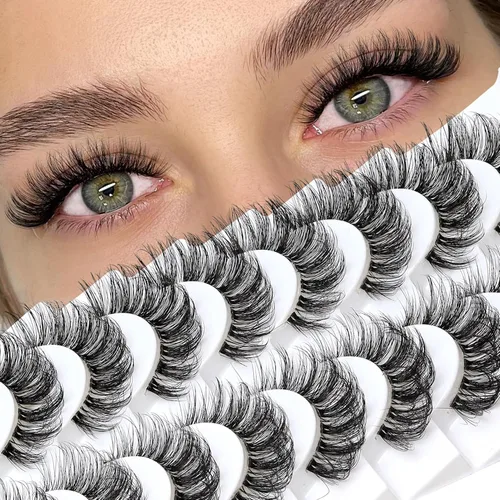 Vista 14 de Veleasha Manga Lashes Anime Pestañas postizas Tiras de pestañas puntiagudas