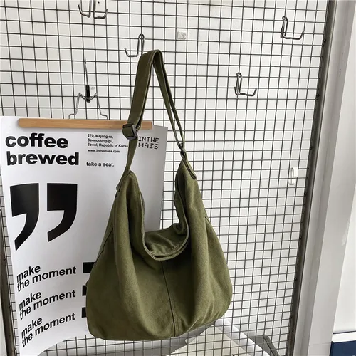 Vista 2 de Bolso de mano para mujer, bolso de lona casual para mujer, bolso de gran capacidad, bolso de hombro para hombres y mujeres