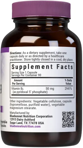 Vista 2 de Bluebonnet Nutrición - CellularActive P-5-P 50mg - 90 Cápsulas Vegetarianas