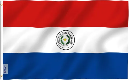 Vista 7 de Anley Fly Breeze - Bandera de Paraguay de 3 x 5 pies, color vivo y a prueba de decoloración, cabecera de lona y doble costura, banderas paraguayas