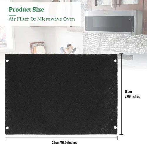 Vista 4 de Filtros de aire de repuesto de carbón activado para horno de microondas, compatibles con Whirlpool de perfil bajo sobre la gama, modelos de campana