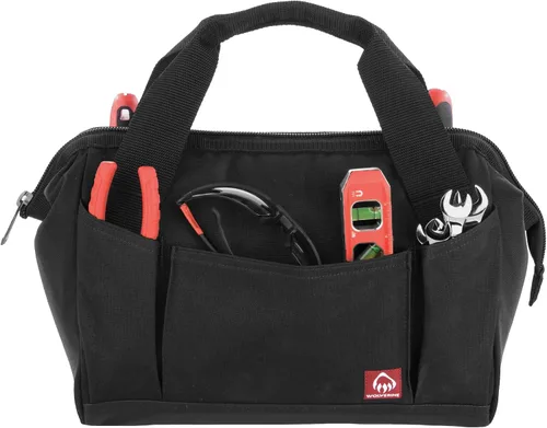 Vista 4 de WOLVERINE Tool Bag Tote Utility Roll Durable Nailhead Nylon, Adjustable Straps, and Versatile Pockets