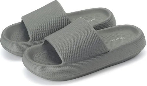 Vista 3 de Joomra - Sandalias acolchadas tipo pantuflas para mujeres y hombres, antideslizantes, de secado rápido, sandalias para baño, con suela gruesa