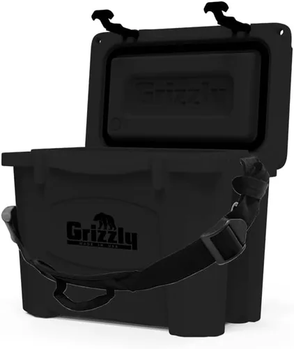 Vista 3 de Grizzly - Enfriador de 15 cuartos de galón Baúl de hielo duradero con aislamiento rotomoldeado Fabricado en Estados Unidos Garantía de por