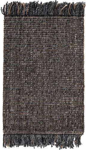 Vista 2 de SAFAVIEH Natural Fiber Collection - Alfombra decorativa de 2 x 3 pies, carbón y natural, yute tejido a mano, ideal para zonas de alto tráfico