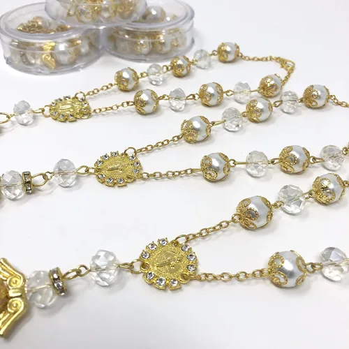 Vista 2 de YRP 12 bautizo oro blanco Ángel Favores Pulsera Bautizo Recuerdos Angel Bracelet