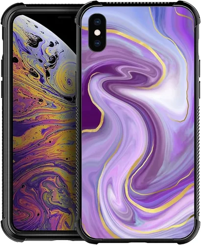 Vista 90 de Funda compatible con iPhone Xs, diseño de plexiglás X para niños y hombres, diseño de lobo malo, a prueba de golpes, antiarañazos, para iPhone X/Xs
