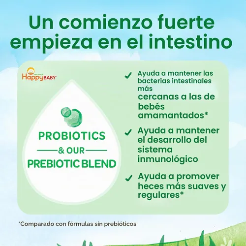 Vista 4 de HAPPY BABY Etapa 1, 0-12 meses, fórmula orgánica para bebés, 22.9 onzas