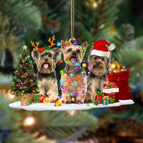 Vista 18 de Nazenti Adorno de Navidad personalizado con amigos Affenpinscher – Adorno de perro personalizado para amantes de las mascotas, acrílico plano