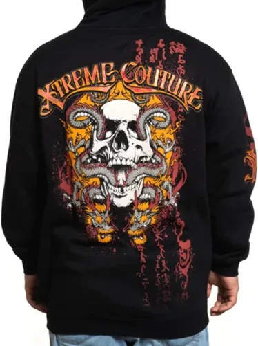 Vista 5 de Xtreme Couture by Affliction - Sudadera con capucha para hombre, color negro piraso, Negro
