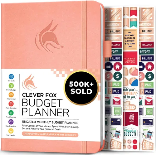 Vista 15 de Clever Fox Planificador de presupuesto de bolsillo, mini cuaderno de seguimiento de gastos. Organizador de presupuestos mensual, cuaderno