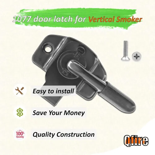 Vista 2 de Pestillo de puerta 1077 compatible con el ahumador de pellets de madera vertical Pit Boss Pro Series II 4, piezas de repuesto para el pestillo