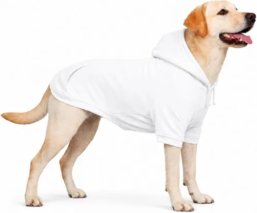 Vista 35 de Lovelonglong Sudadera básica con capucha para perros, 100% algodón, se adapta a perros pequeños, medianos y grandes, color negro, XS