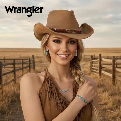 Vista 4 de Montana West Pulsera de Puño Wrangler para Mujeres Occidental Turquesa Ajustable Brazalete Abierto Plateado Tallado Floral Vaquera Joyería Country