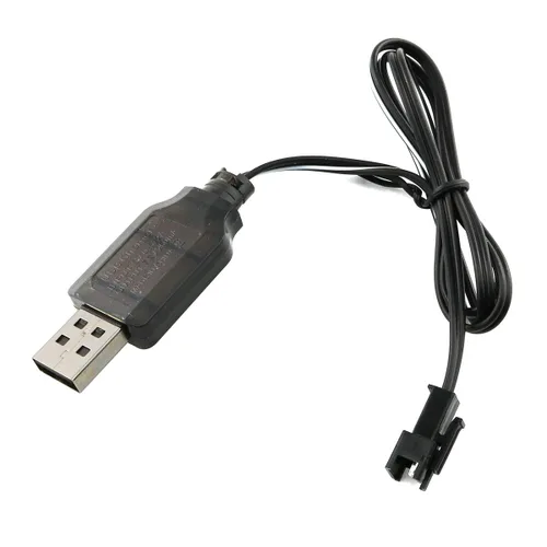 Vista 2 de E-outstanding Cable cargador de alimentación USB 7.2V 250mA Salida USB Cable de carga con enchufe SM 2P para batería Ni-Cd Ni-MH