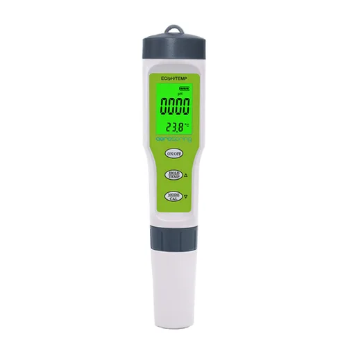 Vista 2 de Medidor digital multifunción impermeable 3 en 1, mide la conductividad eléctrica (CE), funciones de pH y temperatura especialmente diseñado