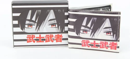 Vista 3 de Cartera con estampado de anime con caja de regalo a juego Cartera delgada de cuero plegable 2 ventanas de identificación y 7 tarjeteros , Cara