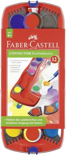 Vista 2 de Faber-Castell Juego de pintura de acuarela Connector para niños, 24 pinturas al agua, pintura de acuarelas para niños (a partir de 6 años)