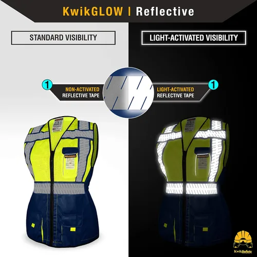Vista 4 de KwikSafety - Charlotte, NC - SHERIFF & SPECIALIST Chaleco de Seguridad para Mujer ANSI OSHA
