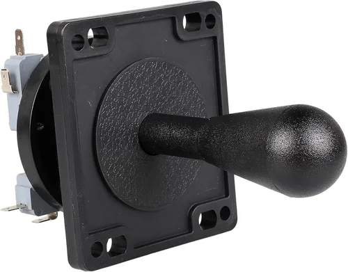 Vista 2 de American Style Arcade Competition 2Pin Joystick BLACK Switchable From 8 Ways Operation, Elliptical Black Handle, Precision 8-Way 187" (4.8mm)
