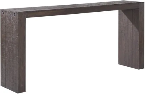 Vista 12 de Mesa consola de sofá de 59 pulgadas de largo, mesa de pasillo de madera dura, sin cajones de almacenamiento, mesa de entrada negra moderna, mesa