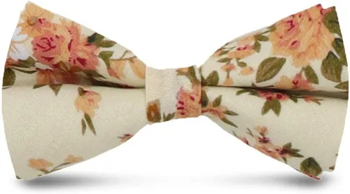 Vista 5 de Dan Smith Cotton Bowties For Mens 25.6"-Neck-Size Clip-On Adjustable Floral Bowties Hankie Set