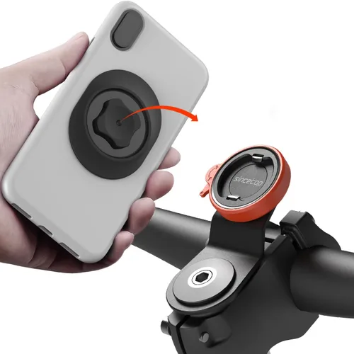 Vista 12 de sincetop Soporte universal de teléfono para bicicleta, soporte de teléfono con tapa de vástago de aluminio para bicicletas de montaña y carretera