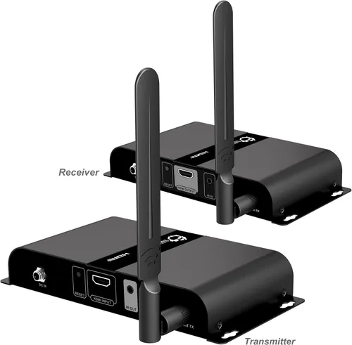 Vista 4 de SIIG Kit extensor HDMI inalámbrico 1080P con control remoto IR - 165 pies (164.0 ft) HDMI 1.3 HDCP 1.2 - señal de 2.4 GHz - Montaje en pared