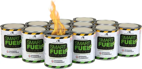Vista 7 de Smart Fuel - Latas de combustible de gel de bioetanol – Combustible de chimenea de bioetanol de combustión limpia para fogatas