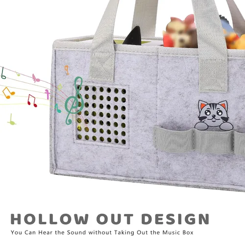 Vista 3 de MEILADY-X Estuche para juego de iniciación Toniebox - Bolsa para figuras Tonies Estuche de transporte portátil para juguete musical educativo