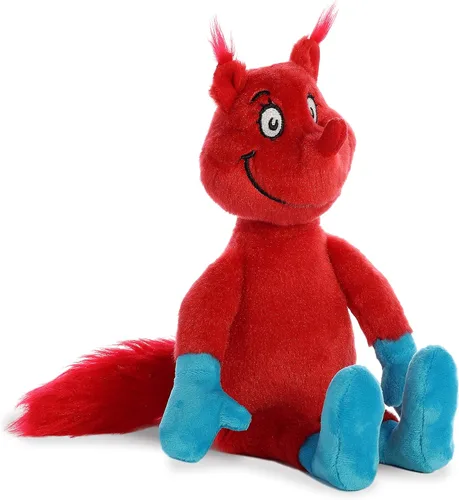 Vista 3 de Aurora® Whimsical Dr. Seuss™ Fox in Socks - Peluche con licencia oficial para juegos imaginativos, perfecto para niños y adultos, color rojo, 12