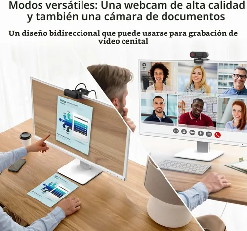 Vista 2 de j5create Cámara web y cámara de documentos de modo dual 1080P