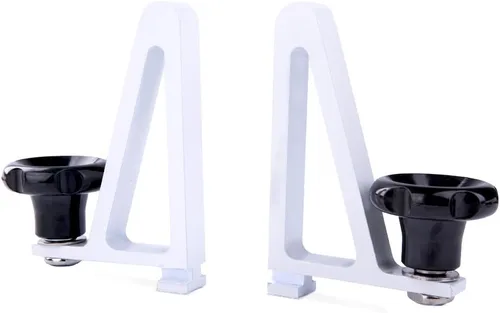 Vista 3 de AA-Racks - Juego de 6 topes de escalera de techo de furgoneta de aluminio para camioneta, color blanco