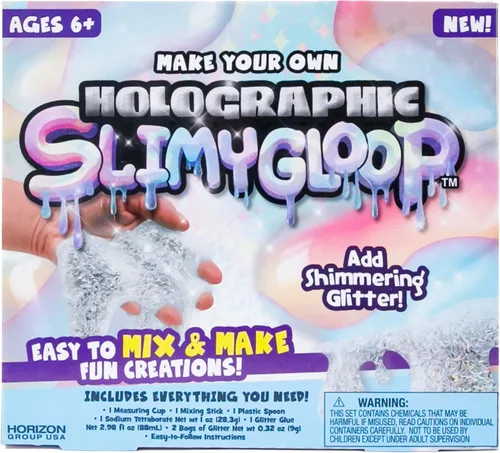 Vista 7 de SLIMYGLOOP crea tu propio kit de sirena por Horizon Group USA, mezcla y crea estiramiento, esponjoso, pegajoso, masilla, lentejuelas brillantes