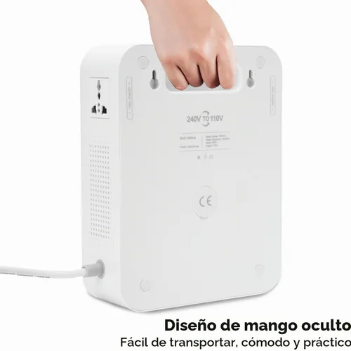 Vista 8 de MYOYAY Convertidor de voltaje elevador de 2000 W de 110 V a 220 V, transformador de potencia resistente con protección de disyuntores, convertidor