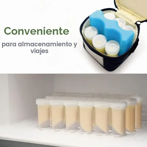 Vista 7 de Maymom Botellas de Colostro y Almacenamiento con Tapas a Prueba de Fugas, Almacenamiento de Leche Materna en Congelador o Refrigerador, Hechas Sin