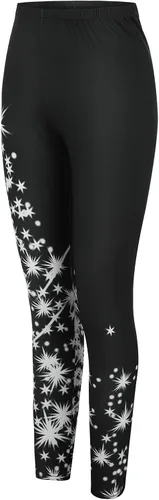 Vista 3 de Leggings navideños de cintura alta para mujer, opacas, suaves, ajustados, pantalones de yoga, correr, ciclismo, yoga, tobillo, Negro-5