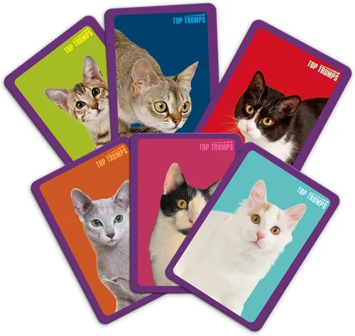 Vista 4 de Top Trumps Match Game Cats - Juegos de mesa familiares para niños y adultos - Juego a juego y juego de memoria - Divertidos juegos para niños de dos