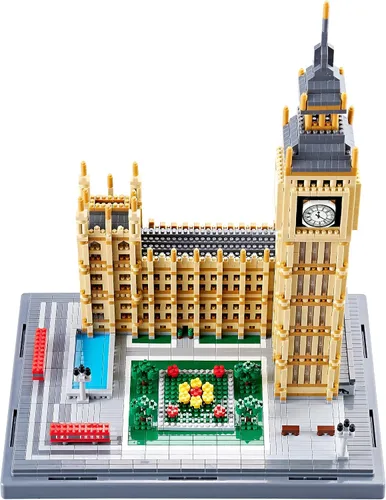 Vista 5 de Big Ben - Juego de bloques de construcción, kit de microbloques de arquitectura londinense con modelo de torre de reloj, construcción creativa