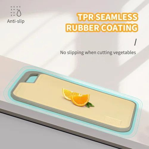 Vista 8 de Tabla de cortar para cocina, tabla de cortar de acero inoxidable fácil de limpiar, tablas de cortar grandes de doble cara de 15.7 x 10.6 pulgadas