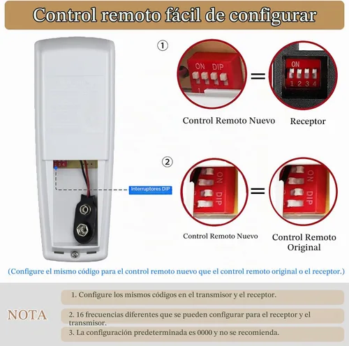 Vista 4 de Control remoto UC7078T para ventilador de techo con luz hacia arriba hacia